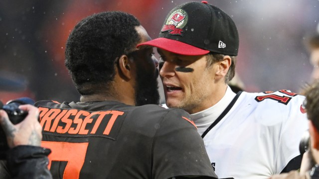 Cleveland Browns quarterback Jacoby Brissett and Tampa Bay Buccaneers Tom Brady