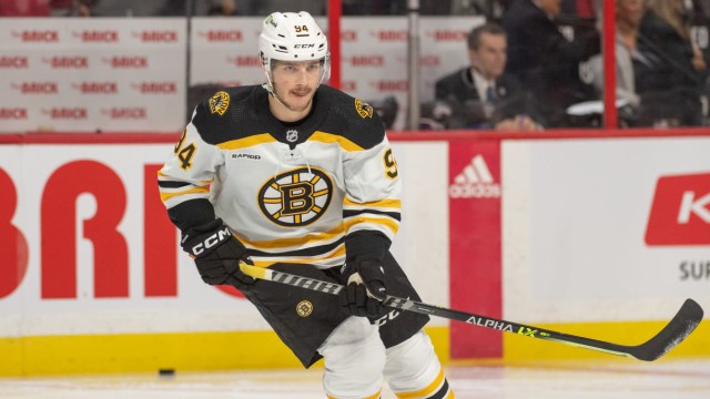 Boston Bruins winger Jakub Lauko