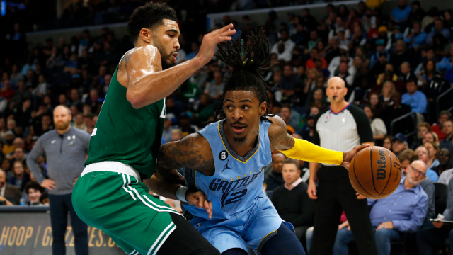 Boston Celtics forward Jayson Tatum and Memphis Grizzlies guard Ja Morant