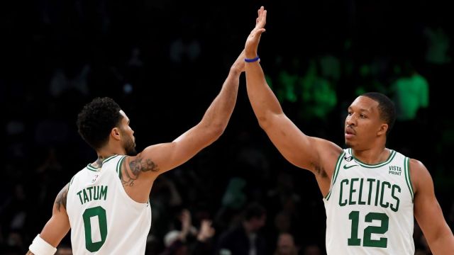 Boston Celtics forwards Jayson Tatum and Grant Williams