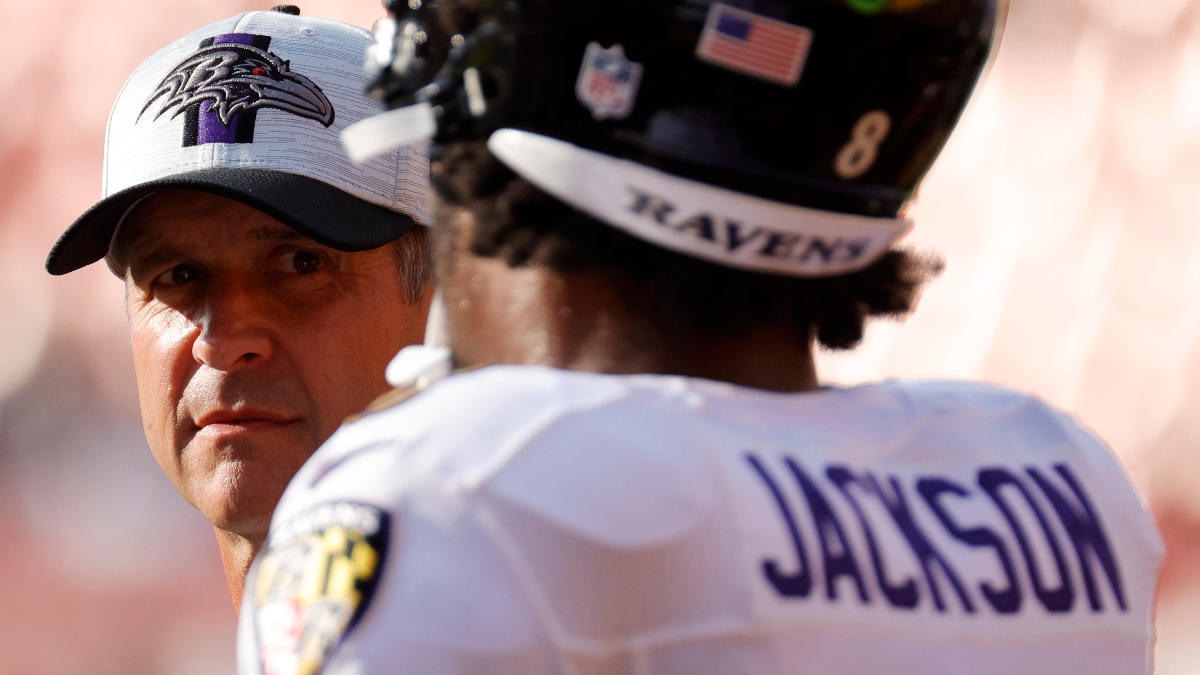 Ravens' Harbaugh speaks with Jackson about offensive tweet