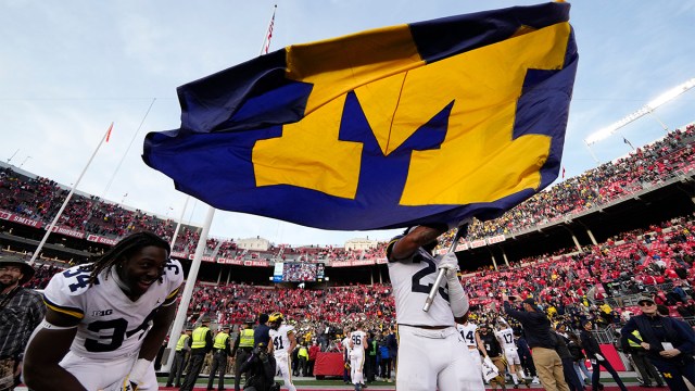 College Football Michigan Wolverines flag