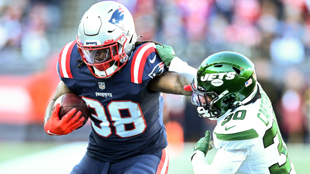 Rhamondre Stevenson player props odds, tips and betting trends for Week 8, Patriots vs. Jets