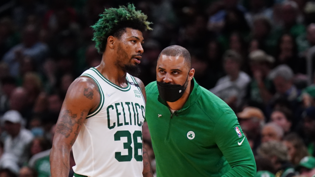 Boston Celtics guard Marcus Smart, coach Ime Udoka