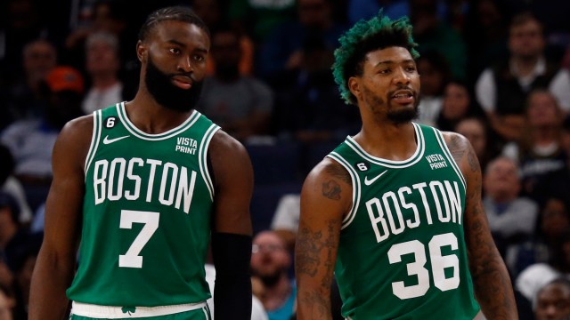 Boston Celtics guards 'That Look' Becoming Secret Weapon For Jaylen Brown and Marcus Smart
