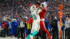Miami Dolphins cornerback Kader Kohou and Buffalo Bills wide receiver Isaiah McKenzie