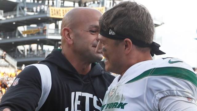 New York Jets head coach Robert Saleh and quarterback Zach Wilson