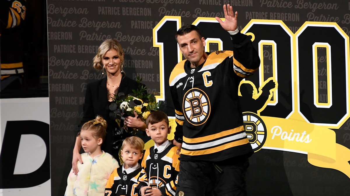 Patrice Bergeron Reacts To Bruins Celebrating Career Milestone