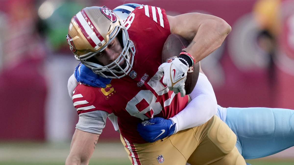 George Kittle makes 'circus' one-handed catch off helmet!, Video, Watch  TV Show