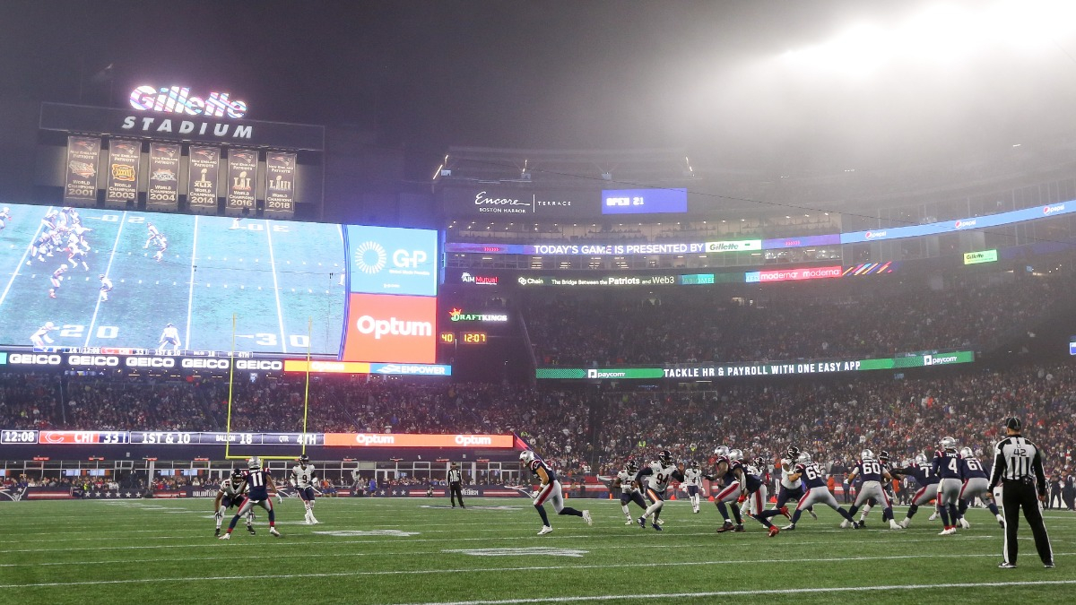 Gillette Stadium - A first career NFL start & a shutout win at home calls  4️⃣ a giveaway! Tag a friend to enter to win a Bailey Zappe jersey courtesy  of GEICO.