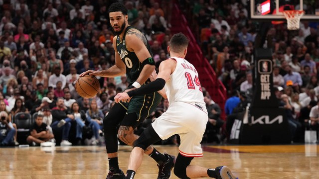 Boston Celtics forward Jayson Tatum, and Miami Heat guard Tyler Herro