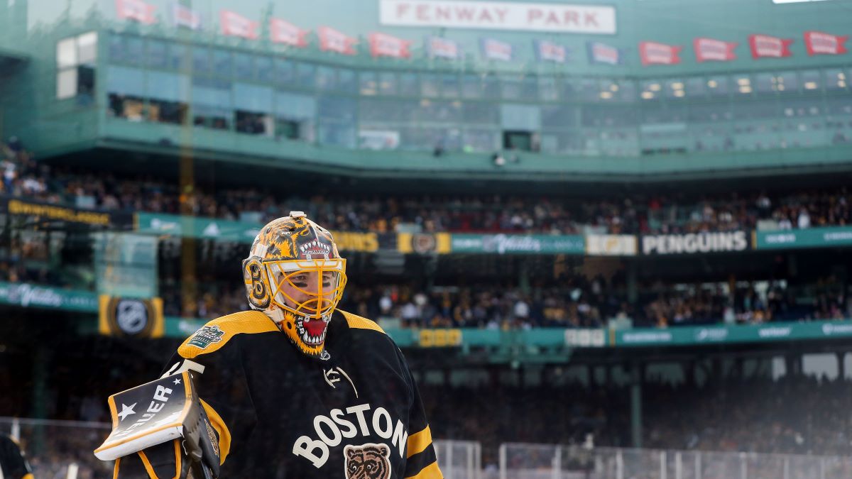Goaltender Linus Ullmark unveils debut Boston Bruins mask