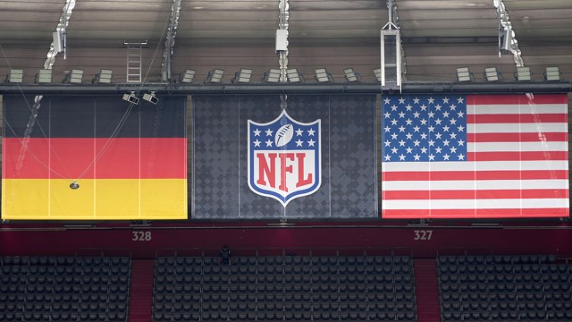 NFL logo with Germany flag and United States flag