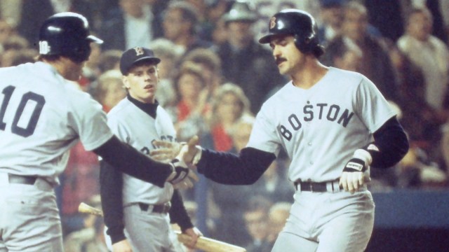 Former Red Sox catcher Rich Gedman and outfielder Dwight Evans