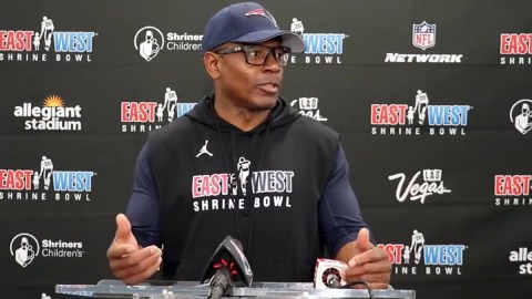 New England Patriots wide receivers coach Troy Brown