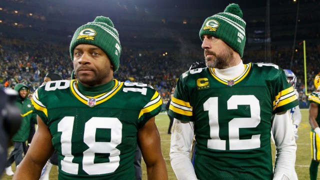 Green Bay Packers wide receiver Randall Cobb, quarterback Aaron Rodgers