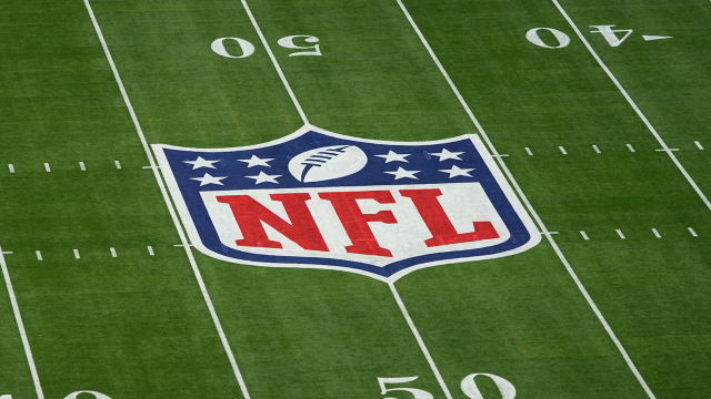 NFL logo at midfield