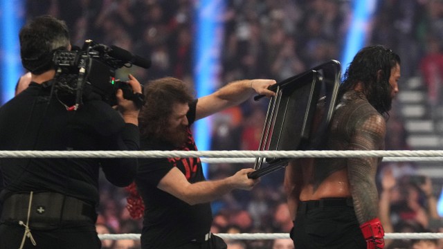 WWE superstars Sami Zayn, Roman Reigns
