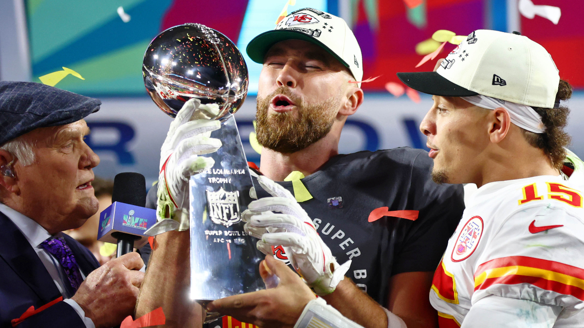 Put some respect on our name' - Patrick Mahomes and Travis Kelce after  leading Chiefs to comeback win in Super Bowl LVII