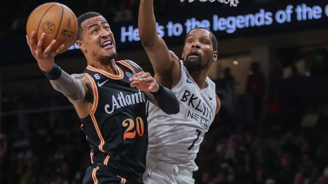 Atlanta Hawks forward John Collins, Phoenix Suns forward Kevin Durant