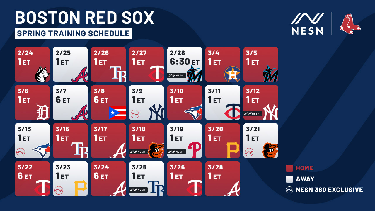 2023 Boston Red Sox Spring Training Schedule