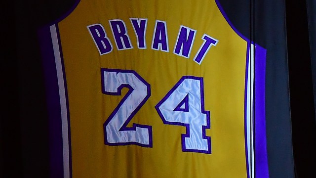 Kobe Bryant's retired jersey