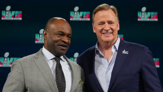 NFL Commissioner Roger Goodell, National Football League Players Association executive director DeMaruice Smith