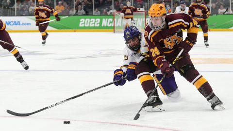 NCAA Hockey: Frozen Four Semifinals-Minnesota State vs Minnesota