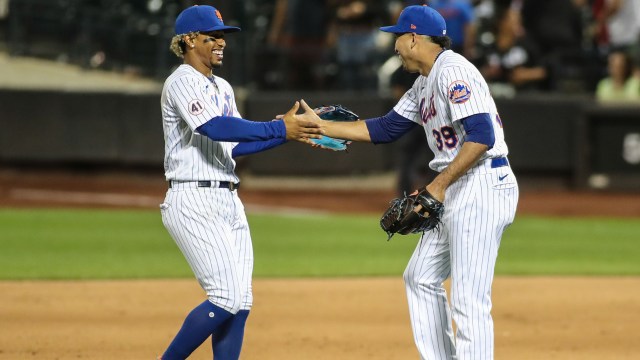 New York Mets shortstop Francisco Lindor, pitcher Edwin Díaz