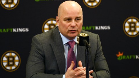 Boston Bruins head coach Jim Montgomery