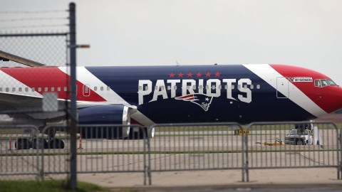 New England Patriots airplane