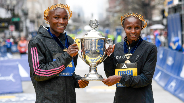 Kenyan Runners Evans Chebet and Hellen Obiri