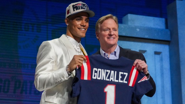 New England Patriots cornerback Christian Gonzalez