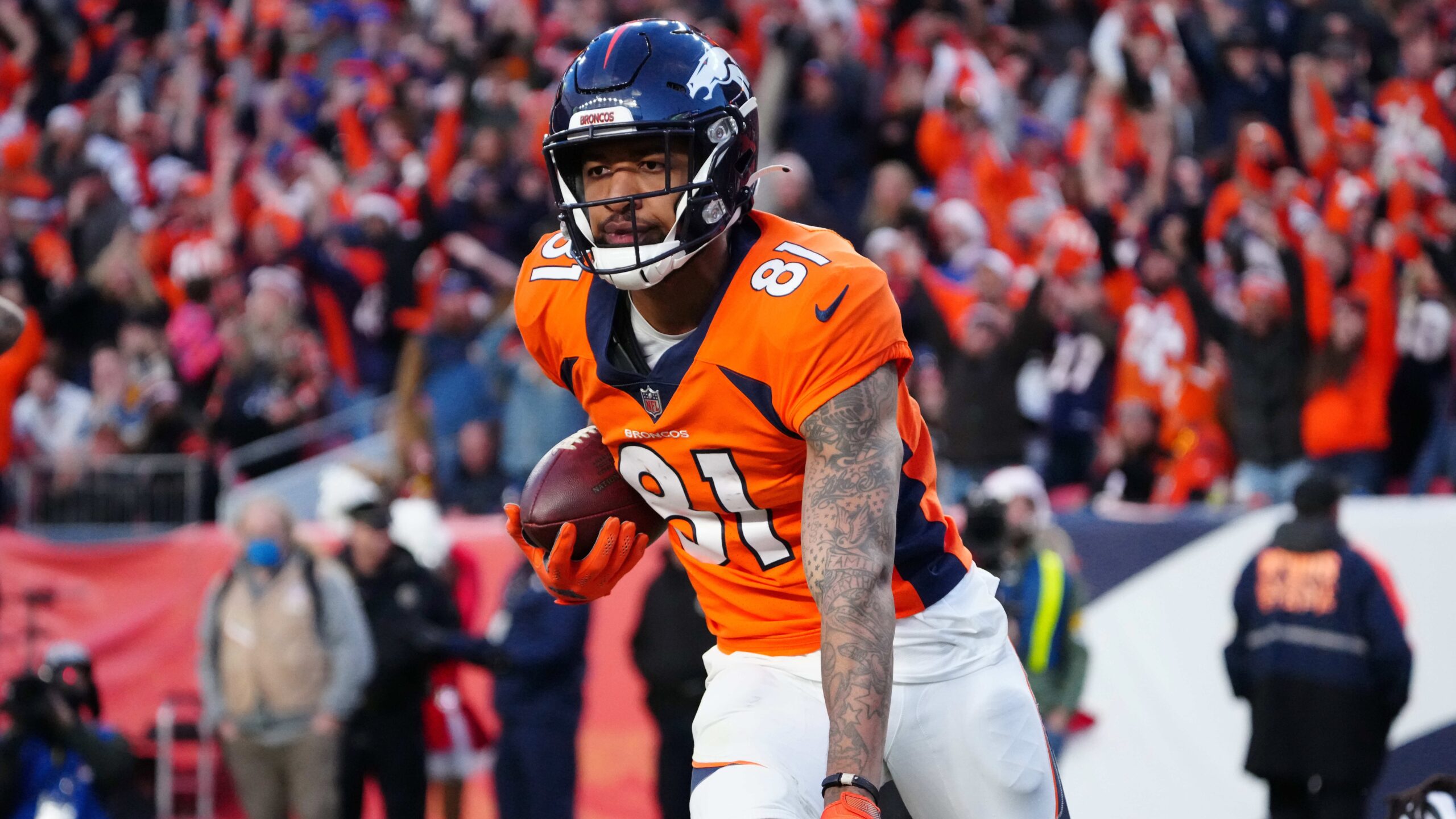 Denver Broncos wide receiver Tim Patrick is 'cleared to do