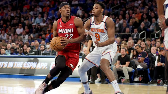 NBA: Playoffs-Miami Heat at New York Knicks