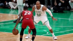 Boston Celtics center Al Horford and Miami Heat forward Jimmy Butler
