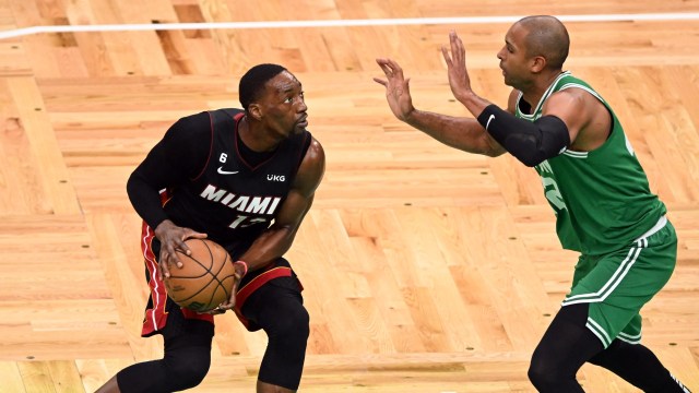 Miami Heat center Bam Adebayo and Boston Celtics center Al Horford