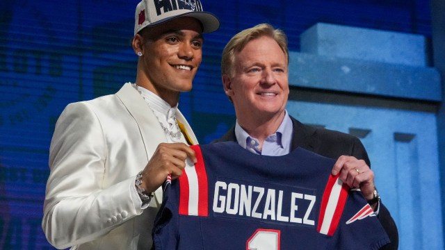New England Patriots cornerback Christian Gonzalez