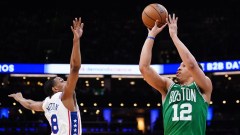 Boston Celtics forward Grant Williams and Philadelphia 76ers guard Tyrese Maxey