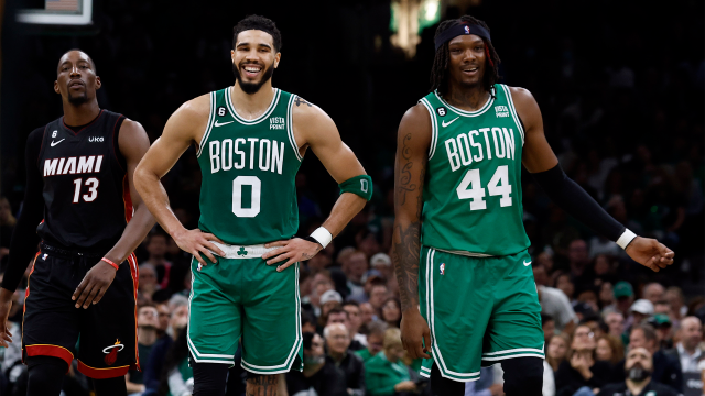 Boston Celtics forward Jayson Tatum and center Robert Williams III