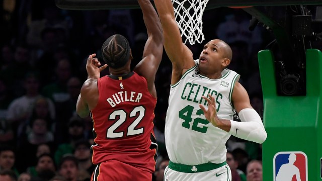 Miami Heat forward Jimmy Butler and Boston Celtics center Al Horford