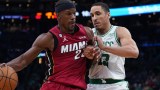 Miami Heat forward JImmy Butler, Boston Celtics guard Malcolm Brogdon