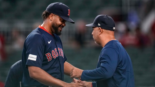 Boston Red Sox closer Kenley Jansen and manager Alex Cora
