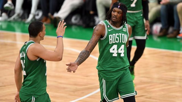 Boston Celtics teammates Robert Williams and Grant Williams