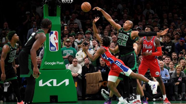 Philadelphia 76ers guard Tyrese Maxey and Boston Celtics forward Al Horford