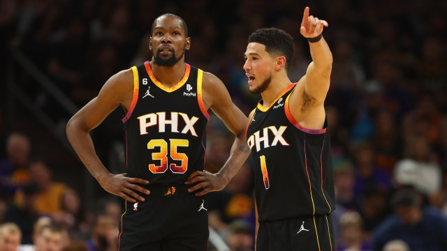 Phoenix Suns forward Kevin Durant, guard Devin Booker