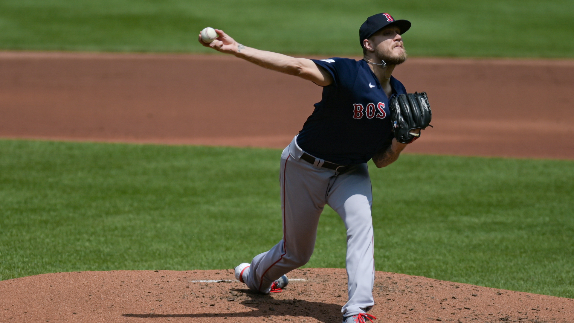 Boston Red Sox P Tanner Houck poses for a photo during the teams