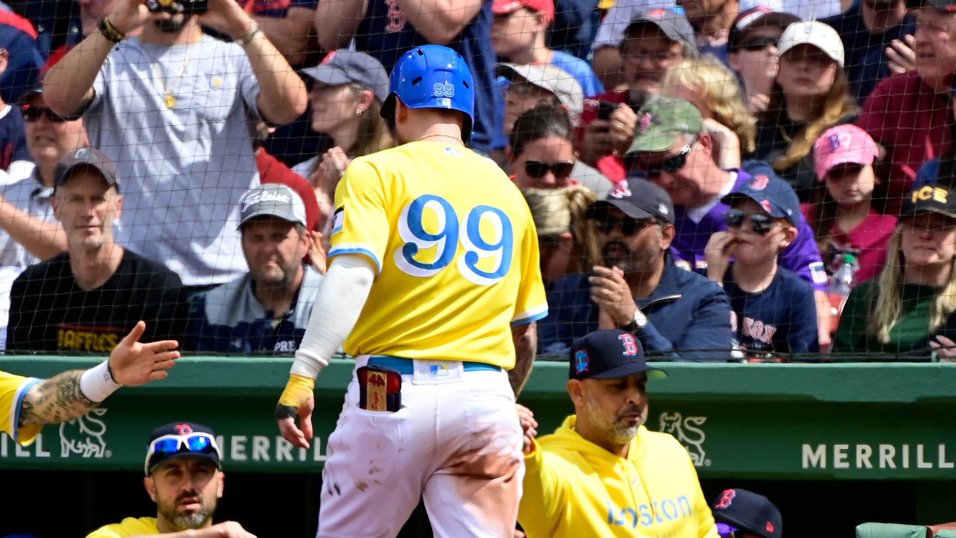 Boston Red Sox bringing back yellow and blue jerseys this week: 'We need  the team store to sell a few of them,' Alex Cora jokes 