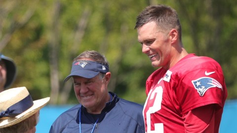 Former Patriots coach Bill Belichick and quarterback Tom Brady