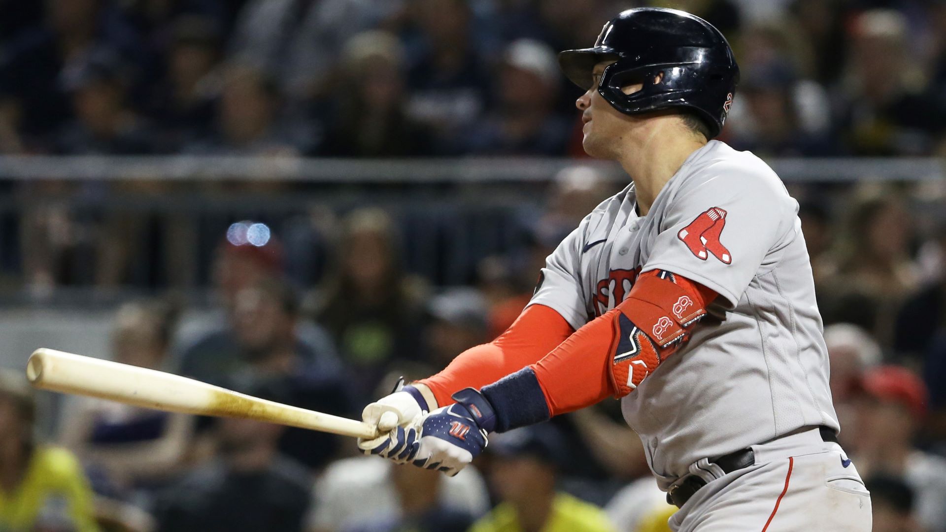 Bobby Dalbec of the Boston Red Sox bats during the fourth inning